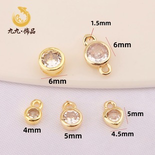 14K����ɫ��ʯ����С���� �A�ε��� ����ˮ�ε��diy�Ʒ���