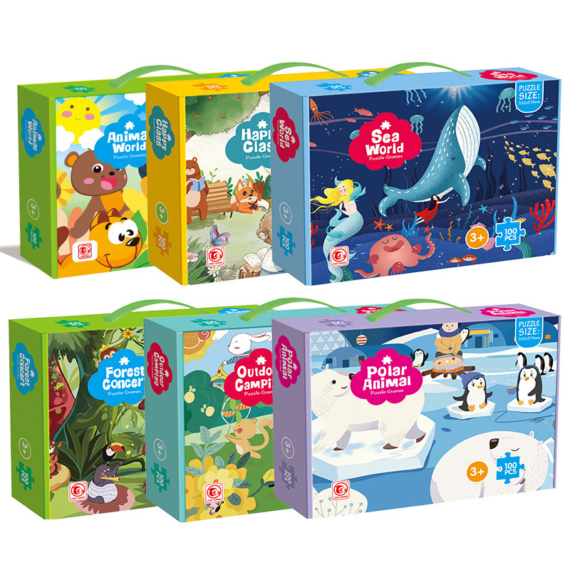 Rompecabezas transfronterizo para niños Rompecabezas de Amazon Rompecabezas de papel Juguetes de comercio exterior transfronterizos Juguetes educativos para niños y niñas