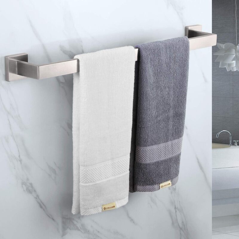 Cross-border towel rack stainless steel non-perforated square towel rack bathroom pendant bathroom toilet 24 inch towel bar
