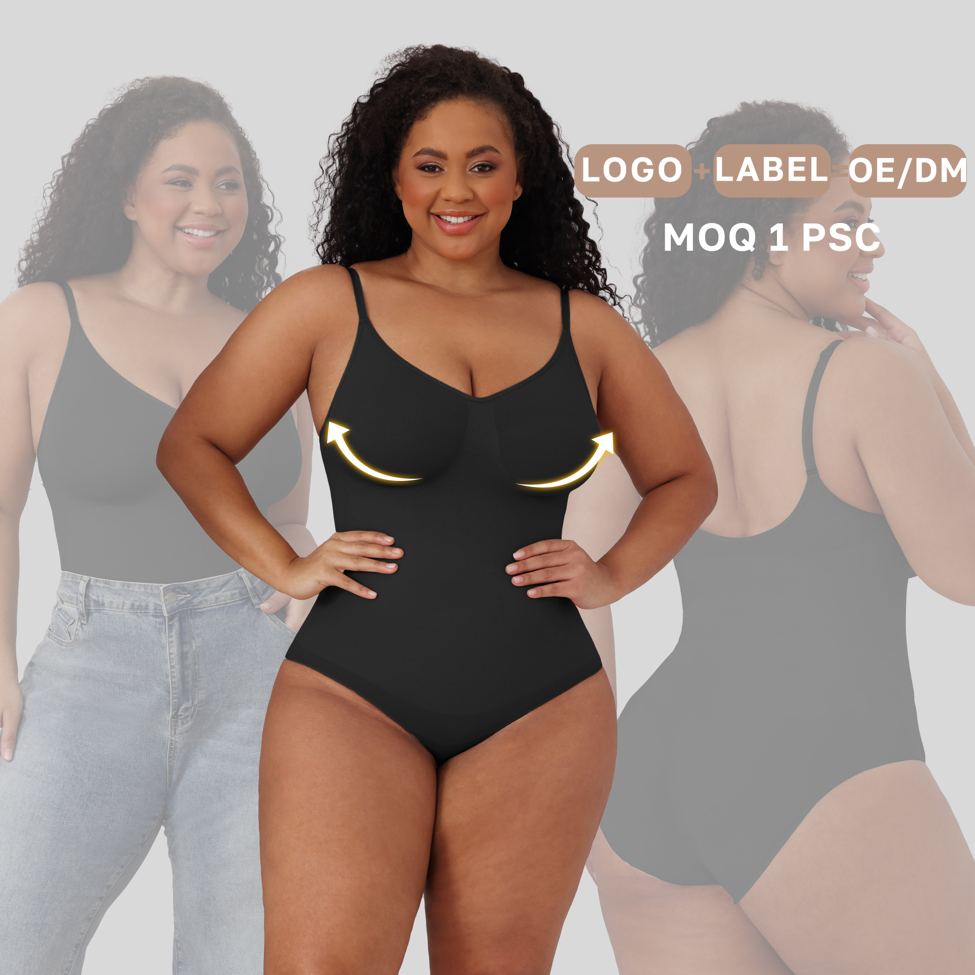 Cross-Border High-Quality Encrypted European and American Body-Shaping Jumpsuits for Fat Women, Belly-Shaping, Waist-Shaping and Body-Shaping Garments Shapewear