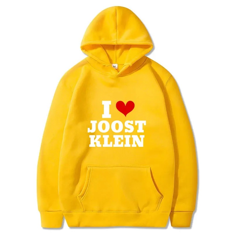 Suéter de hombre 2025 Me encanta Joost Klein estampado patrón divertido jersey retro hip-hop ropa de hombre