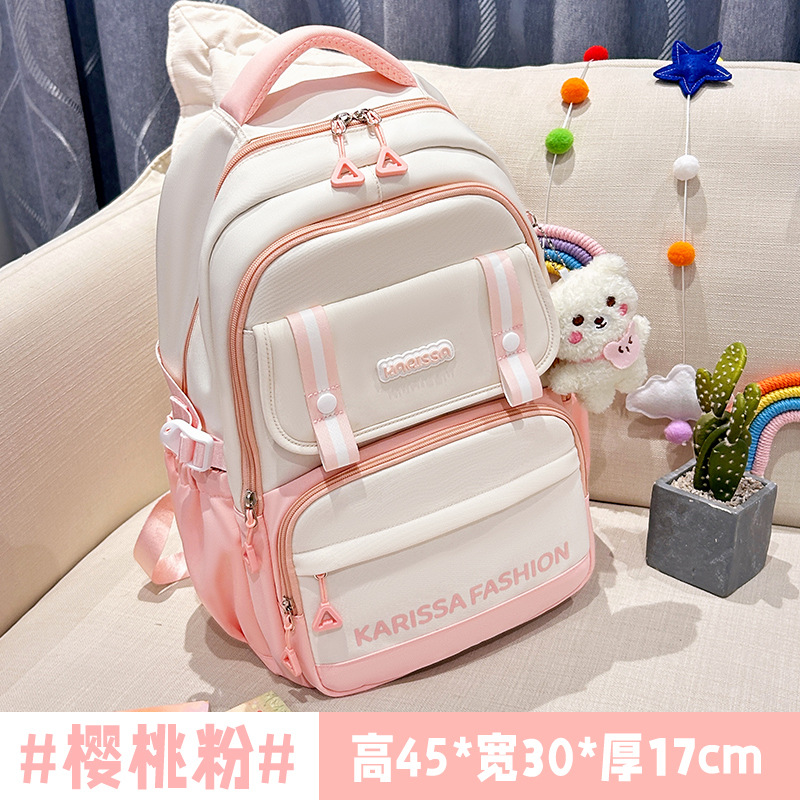 2025 mochila escolar para niñas de secundaria de gran capacidad, ligera y sencilla mochila para estudiantes universitarios