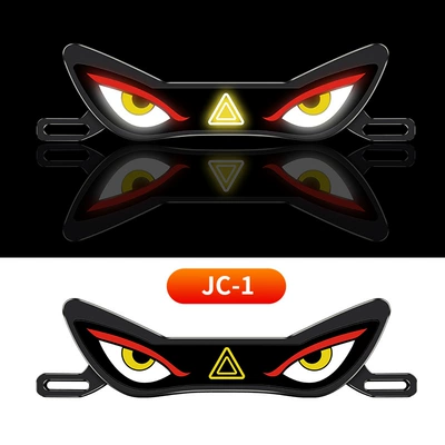 Cross-Border Motorcycle License Plate Screw Light Triangular Semicircular Flashing Devil Eye Modified Universal Decorative Accessory Car Light (Nömrə qabı) - jc-1-wired-motorcycle-license-plate-light