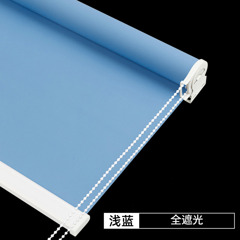 [thickened full blackout] light blue / Printed logo pattern