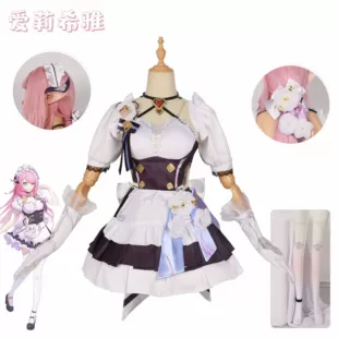 Косплей-костюм Honkai Impact 3 Alicia — костюм горничной полный набор с париком и аксессуарами, разные размеры