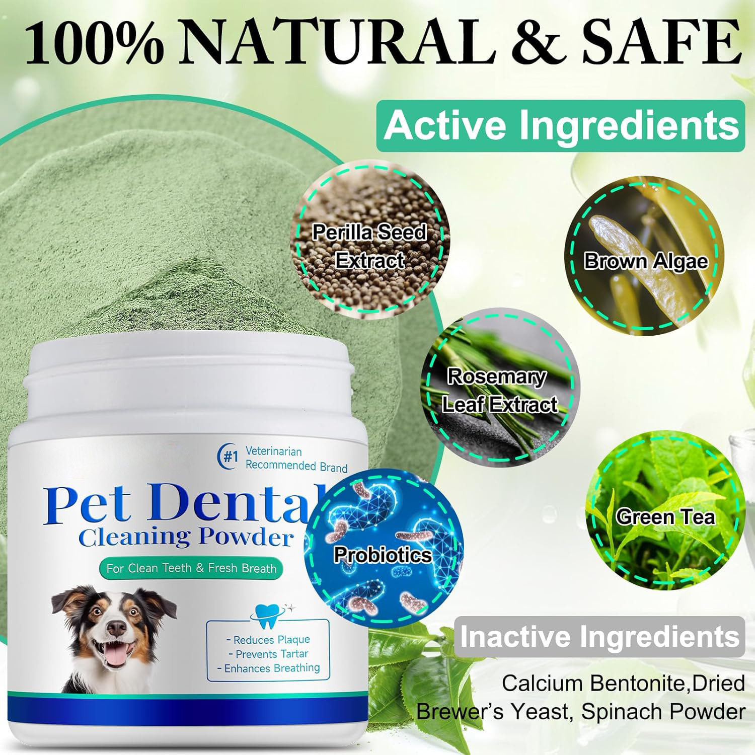 Порошок для чистки зубов домашних животных Pet Dental Cleaning Powder