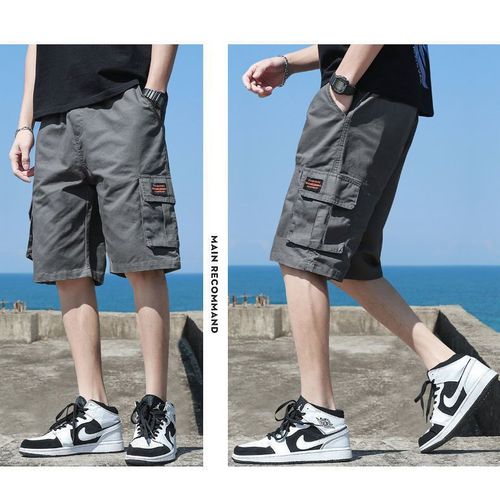 Relaxed Workwear Shorts for Men - Summer Trend Brand Outerwear Loose Five-Finger Mid-Crotch Casual Sports Big Pants