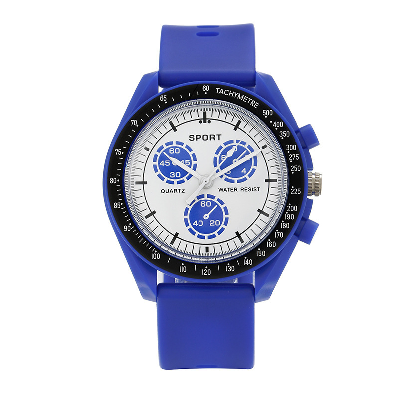 Transfronteriza nuevo reloj deportivo de silicona para mujer Candy simple falso puntero de tres ojos de silicona mujer estudiante reloj de cuarzo