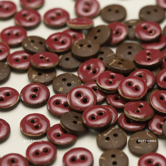Mohsen Natural Coconut Shell Button Pig Nose Shape DIY Hand Ledger Hanging Button Sweater Shirt Decorative Button