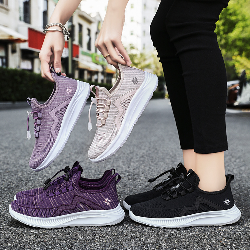 Zapatos de mujer zapatos de primavera zapatos deportivos con suela suave ligera zapatos casuales cómodos zapatos de madres de mediana edad zapatos de moda versátiles zapatos individuales