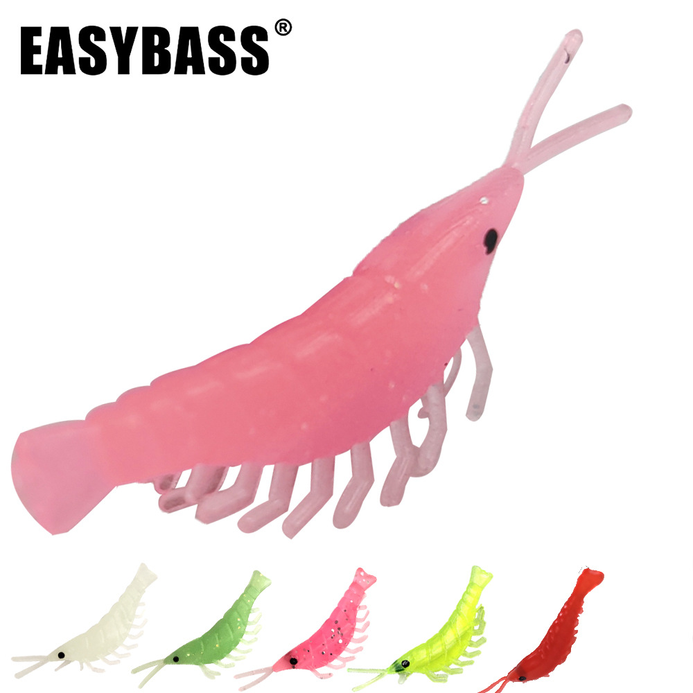 路亞餌 軟餌小蝦軟蝦微物假餌翹嘴馬口 跨境批發