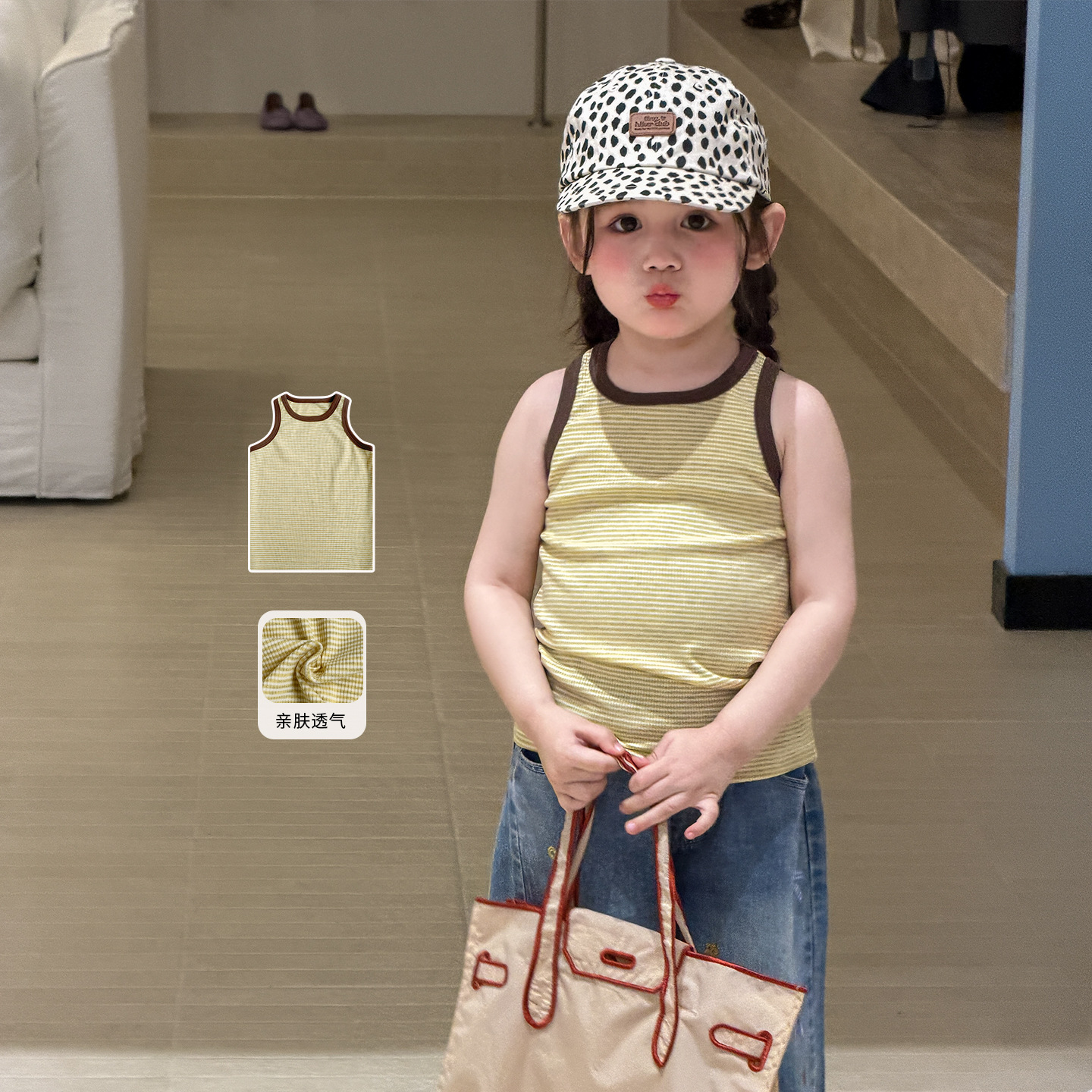 Sugar Pear ropa infantil chaleco de niña para usar verano delgado 2026 ropa infantil casual sin mangas chaqueta de bebé