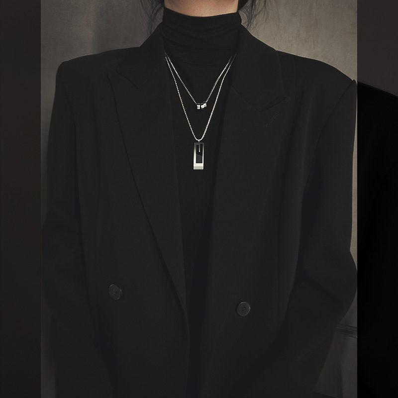 Designer Style Design High Grade Sweater Chain Jewelry Light Luxury Double Layer Long Necklace Accessories_voghion.com