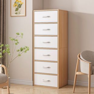 Drawer Cabinet Storage Cabinet Chest of Drawers Small Apartment Living Room Wall-Mounted Narrow Tall Cabinet Simple Modern Storage Cabinet Storage Cabinet