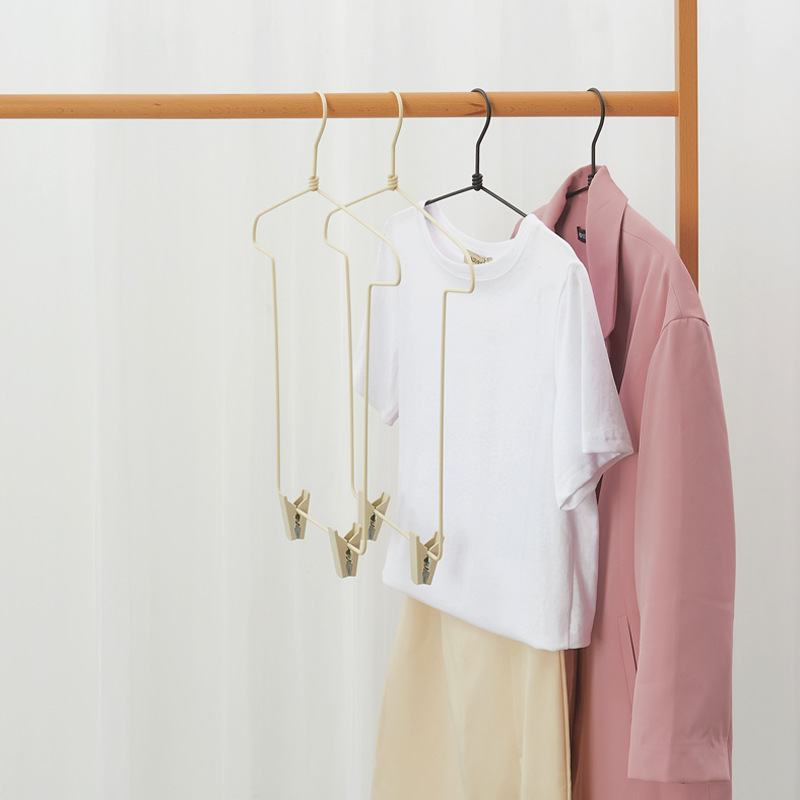 厂家定制 金属连体套装衣架挂衣服裤子衣架服装店专用衣服挂裤架