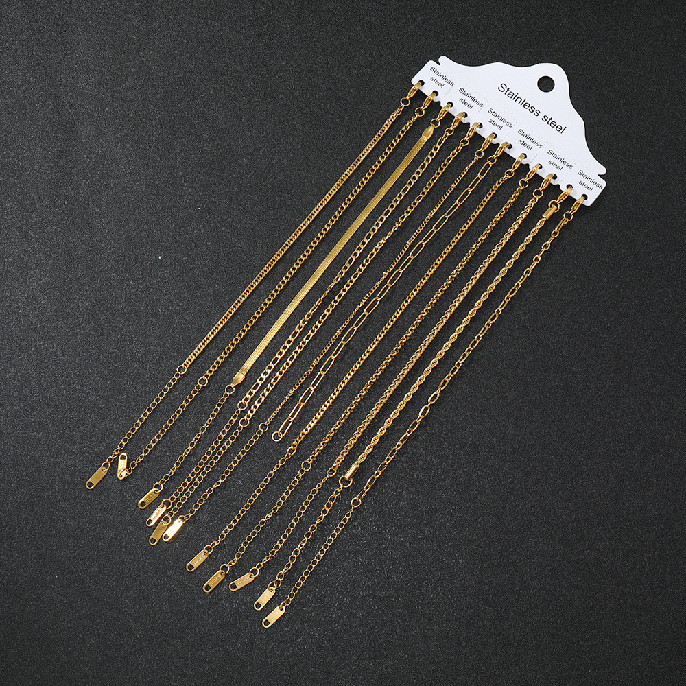 Simple Style Solid Color 304 Stainless Steel 18K Gold Plated Men's Bracelets Men's Chain Bracelets display picture 4