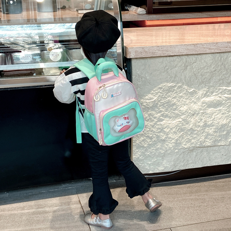 Jardín de infantes mochila de dibujos animados lindos muñecos de peluche mochila para niños y niñas 2025 nueva mochila infantil