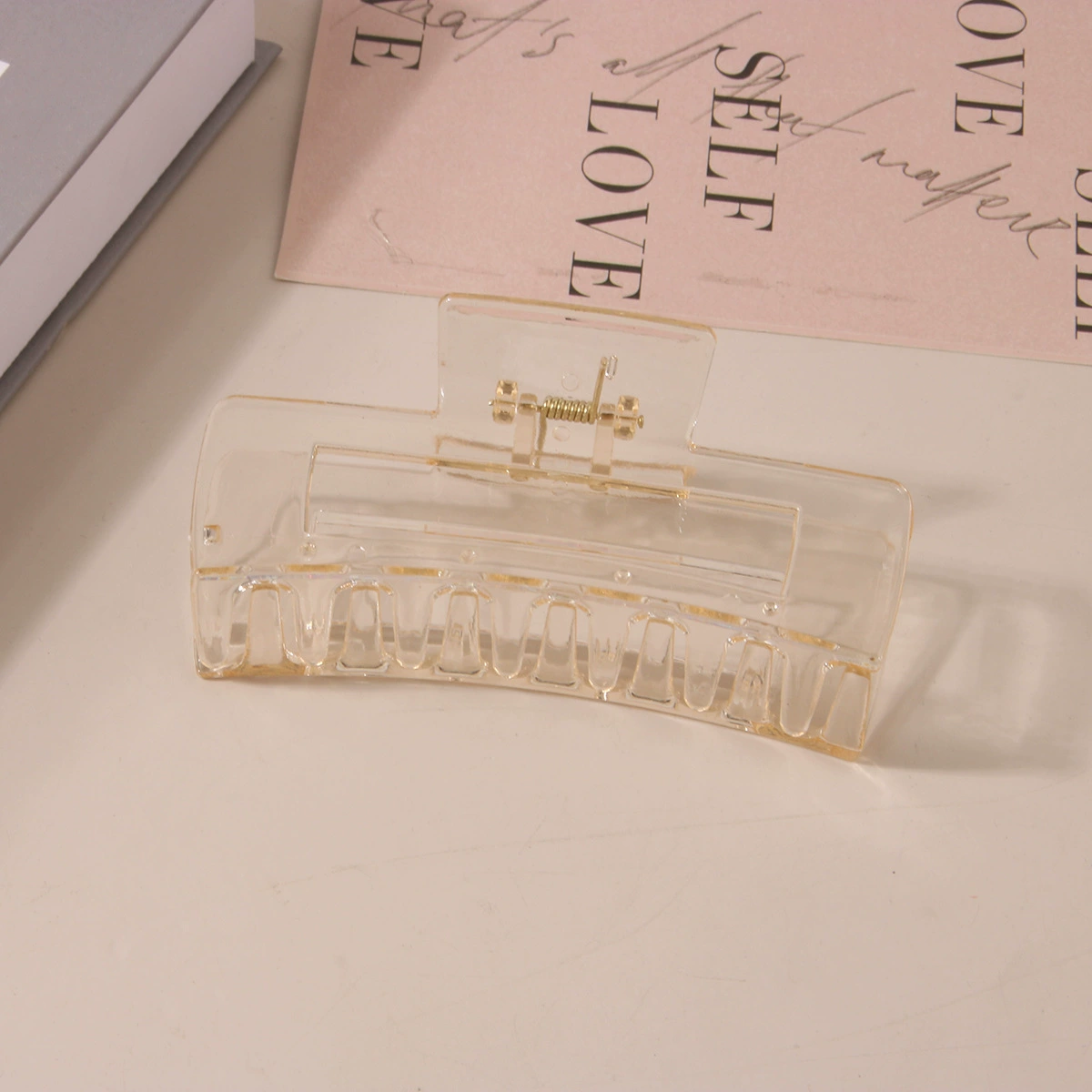 (Cross-border trading), rectangular matte crab pin, big shark, hairgrip, Amazon, simple and elegant design