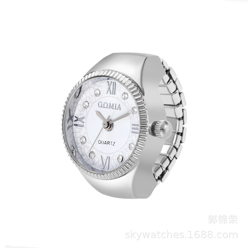 Silver shell 8 diamonds