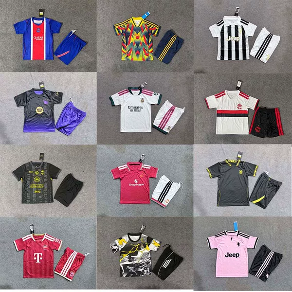 26-27 football kit children's set Barcelona Roma Real Madrid Boca Santos Sao Paulo Lisbon C Ronaldo jersey