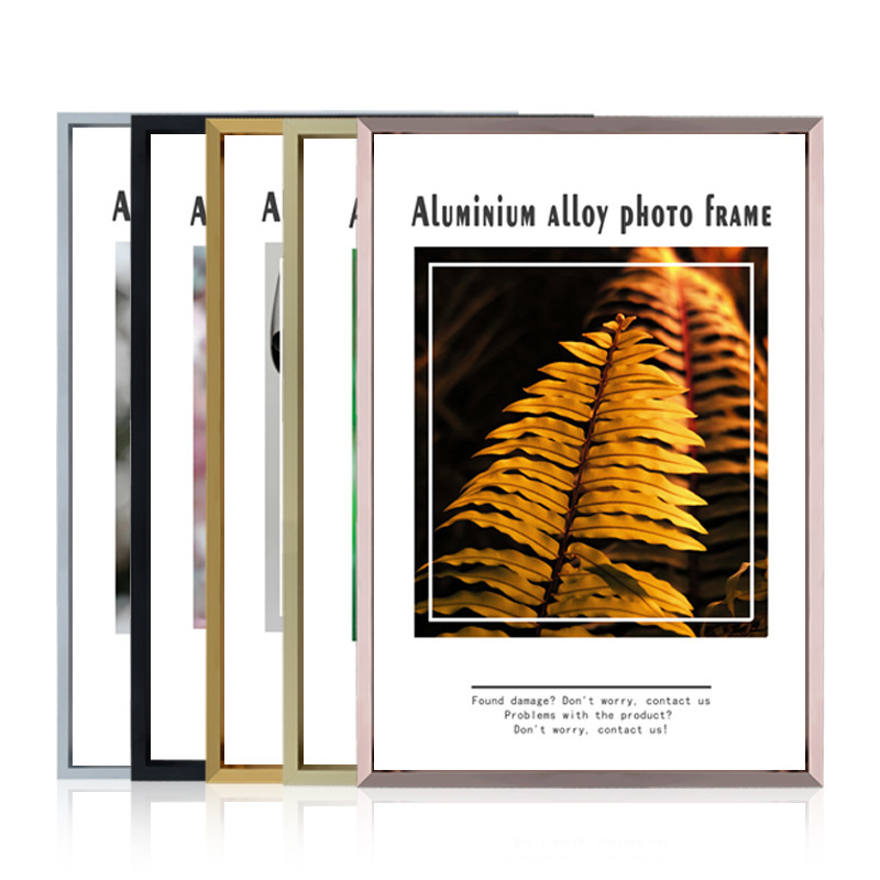 Aluminum Alloy Picture Frame Frame, Self-Assembled Empty Frame, Narrow-Edge Metal Picture Frame, Wall-Mounted Poster Display Frame