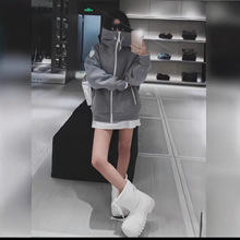 深圳爆款来袭高端羊毛呢连帽夹棉外套立体高领设计精品时尚女装