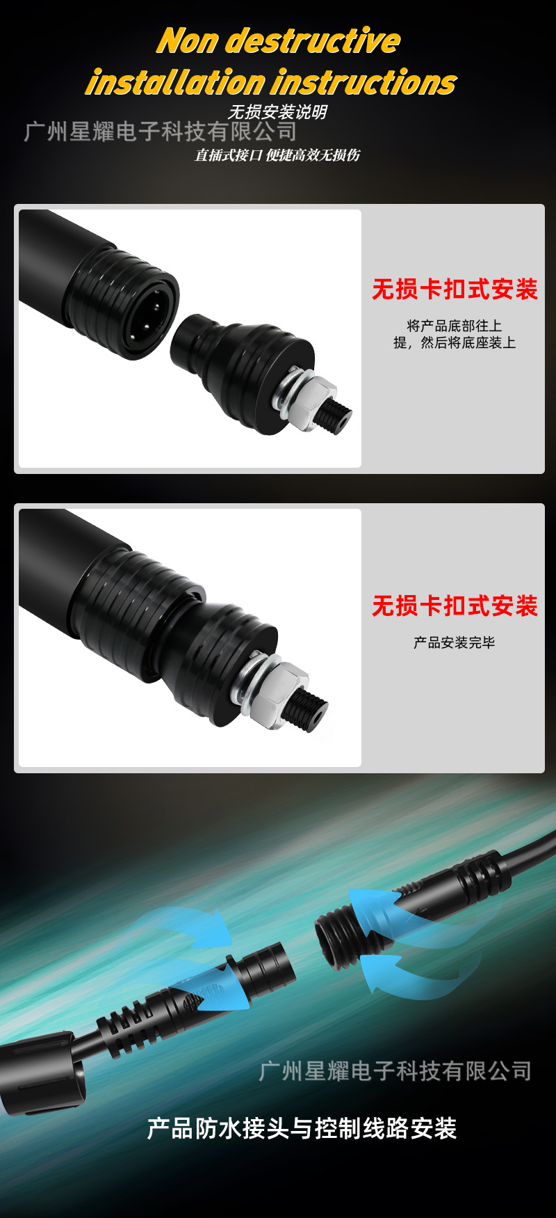 Led Symphony Spiral Flagpole Light Atv Light Off-Road Vehicle Atmosphere Flagpole Light Factory Direct Supply