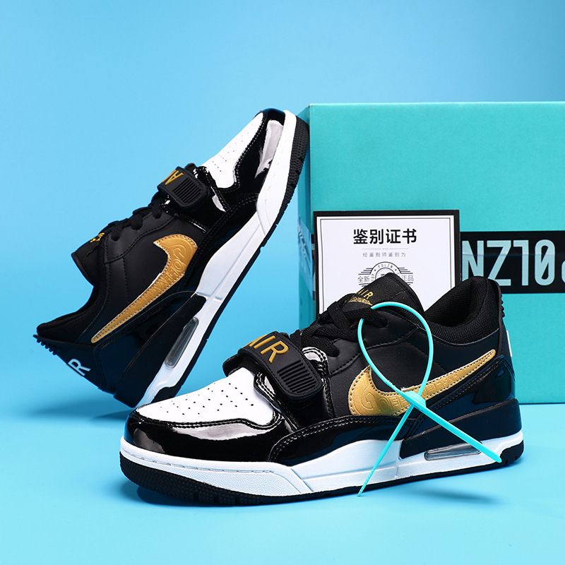 Putian Pure Original Aj312 Classic Low-Top Practical Basketball Shoes Couple Sports Sneakers Air Cushion Thick-Soled Casual Shoes