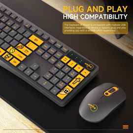 2.4G无线键盘鼠标男女电脑办公高颜值键盘鼠标套装工厂特价直销