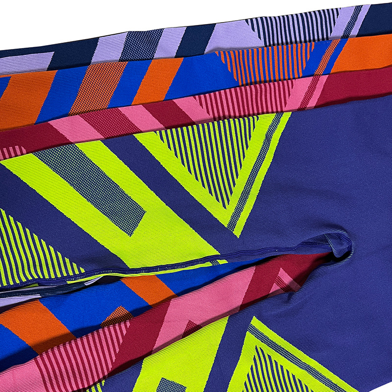 夏季新款撞色无缝瑜伽服裸感运动文胸跑步提臀瑜伽裤显瘦健身套装