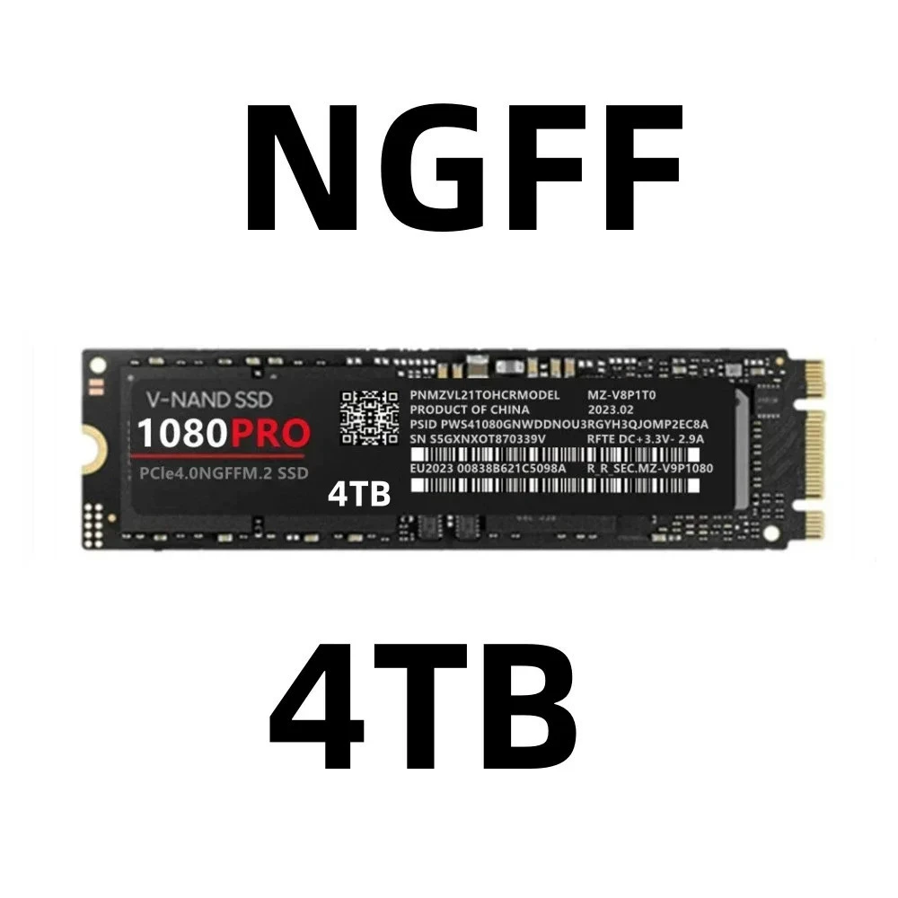SSD (1080pro) M.2 2280 PCIe 4.0 NVMe, ёмкости 500ГБ–4ТБ, высокоскоростной твердотельный накопитель