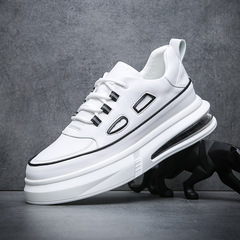 新款鞋子男時尚潮流小白鞋低幫百搭氣墊底個性搭配溫州男鞋批發