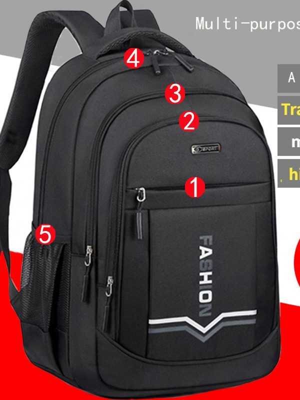 Mochila escolar para hombres, escuela secundaria, mochila de gran capacidad, estudiantes universitarios de moda, estudiantes de primaria, mochila de viaje informal coreana