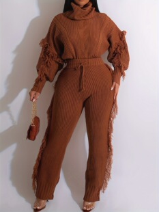 E 20841 High Neck Sweater Set ���Ië�����b ���R�d�羳�W
