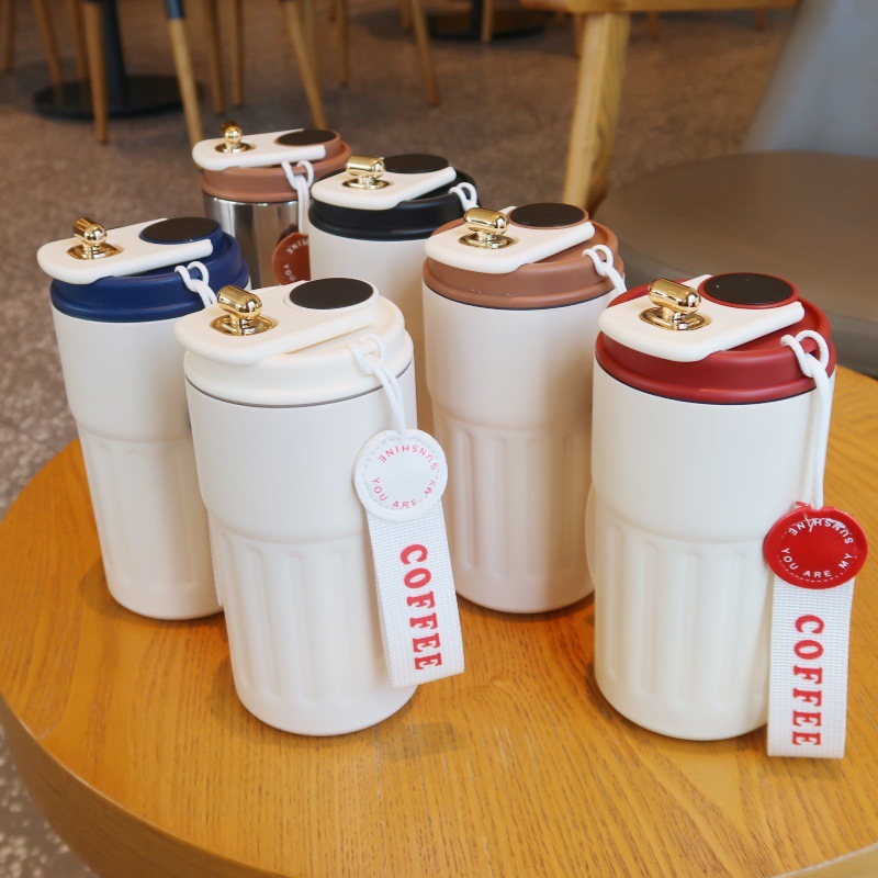 显温咖啡杯批发礼品定制便携简约316不锈钢保温杯水杯随行杯印字