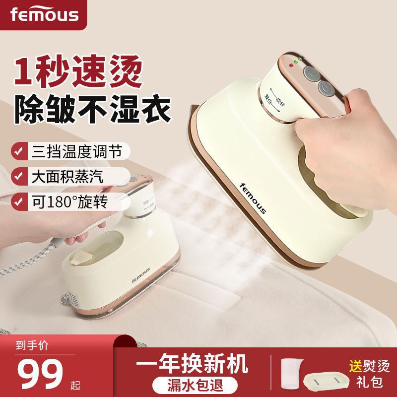 Femous Ironing Machine Steam Iron Small Handheld Garment Ironing Machine Dormitory Business Trip Portable Ironing Machine