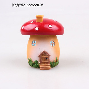 Micro Landscape Accessories Mushroom House Ornaments Grease Mushroom House Mushroom Small House Resin Decoration Ornaments Apple House