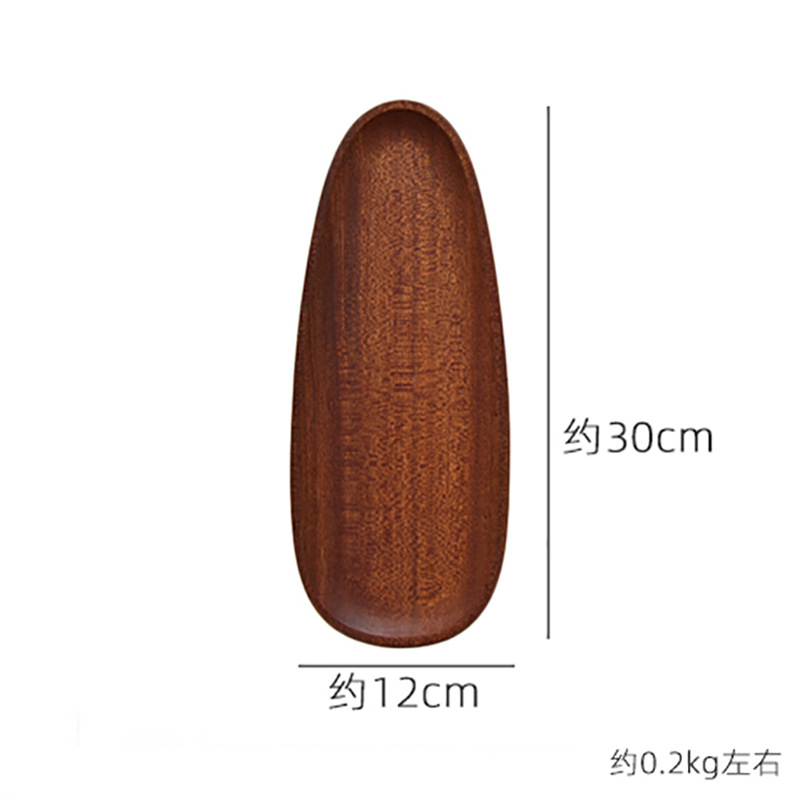 メーカー直販現物実木皿木皿スナック皿デザート皿楕円形木製トレー