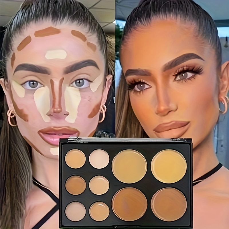 2025新款跨境代发10色专业轮廓和遮瑕调色盘（全跨境
