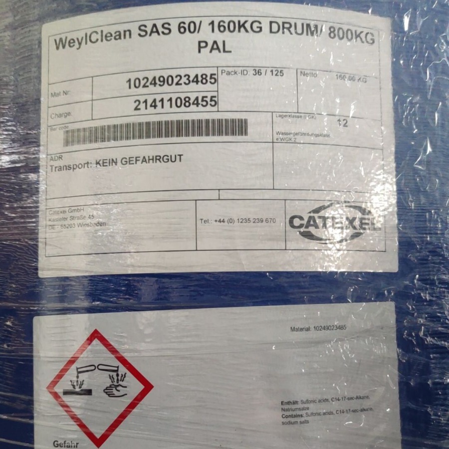 现货批发SAS60 仲烷基磺酸钠SAS-60 表面活性剂乳化渗透剂