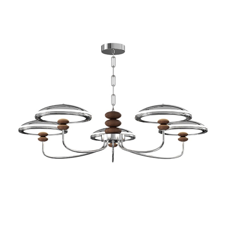 Nuevo estilo francés crema viento lámpara de sala de estar de la antigua estrella de la cadena de suspensión de protección de los ojos de la lámpara principal del vestíbulo diseño moderno y simple