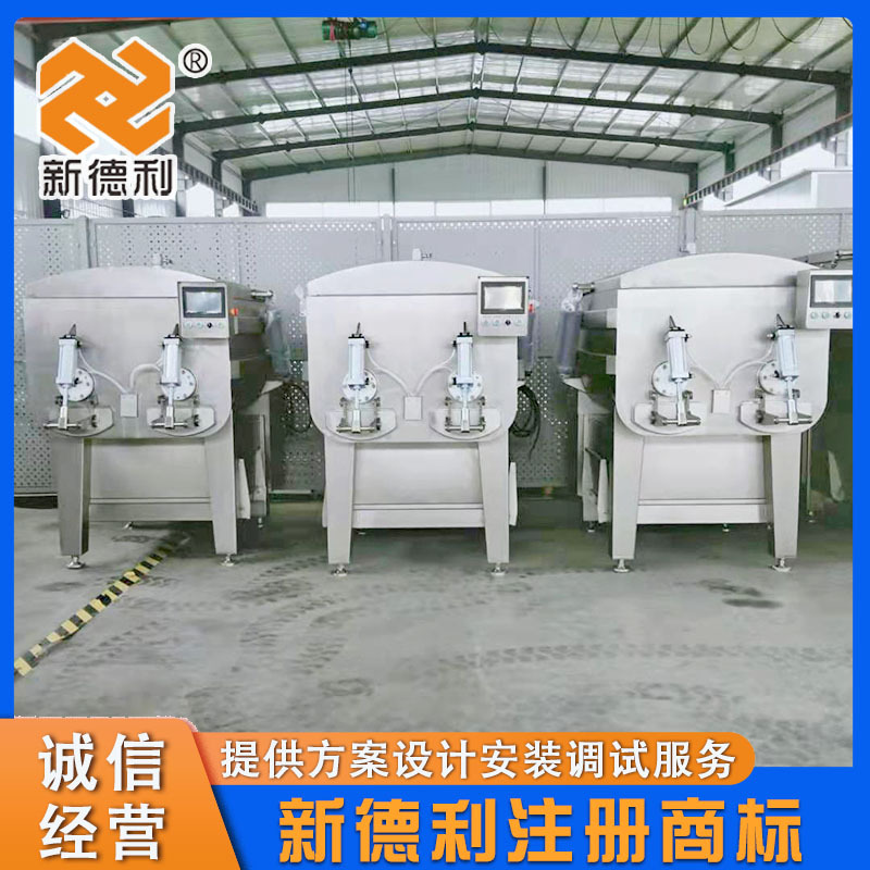 304不锈钢香肠真空拌馅机全自动牛肉丸加工设备变频双轴搅拌设备