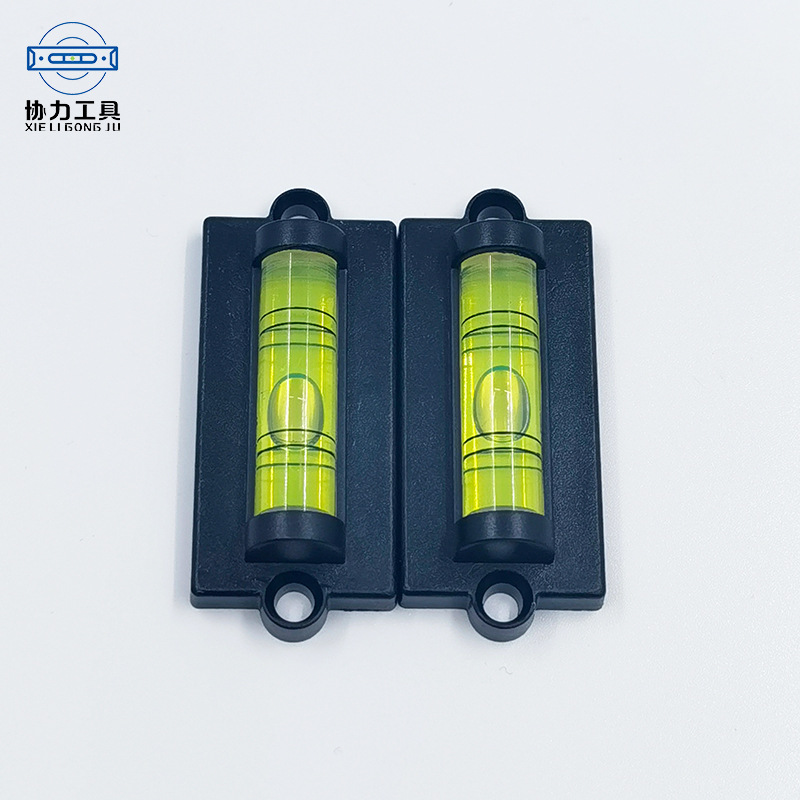 迷你带安装孔水平仪支架水准泡带塑料件水平泡水平珠水平器水泡