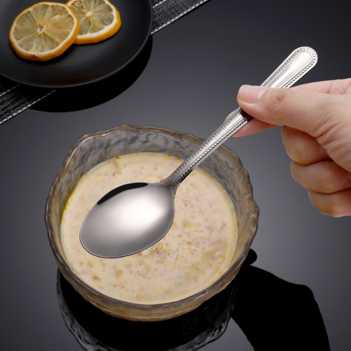 Wholesale creative pattern bead dot stainless steel knife, fork and spoon 5-piece set Steak knife, fork and spoon hotel tableware set