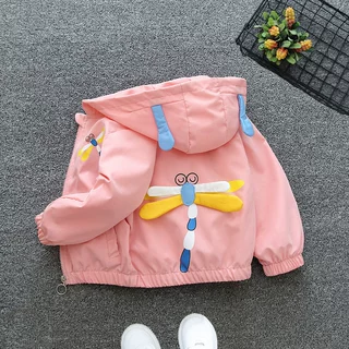 定制童装2025女童新款春秋儿童洋气秋装中小童时尚薄款连帽款风衣