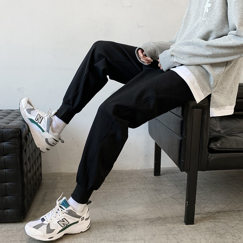 2404 fish scales solid pants black