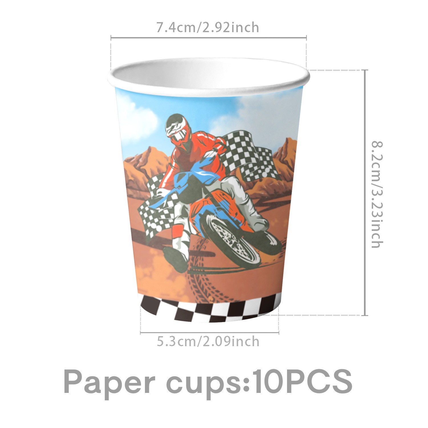 오토바이 종이컵-10PCS