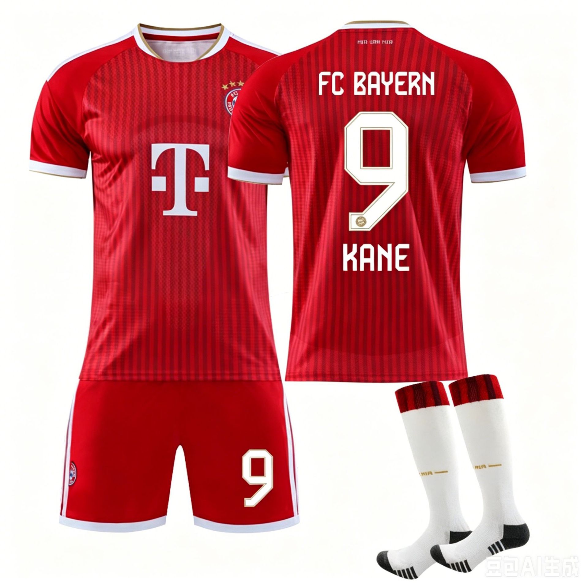 Bayern Münih Ev Forması Keyn 9 Nömrə Qısaqol Futbol Forması