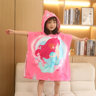 Cross-Border Wholesale Polyester Absorbent Printed Quick-Drying Beach Towel Swimming Microfiber Bath Towel Bathrobe Cloak Bath Skirt