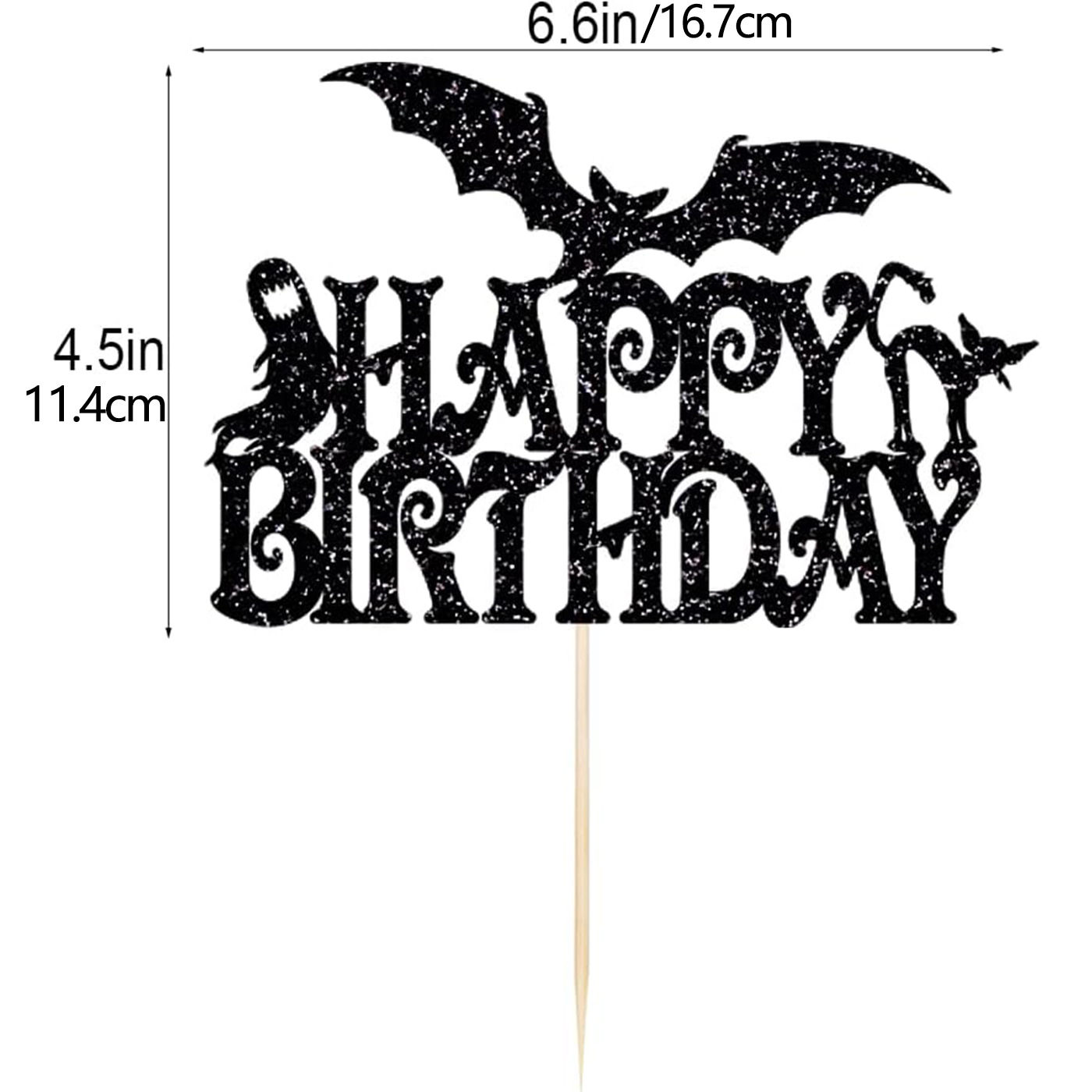 2024 nuevo tema de Halloween murciélagos decoración de pastel logotipo feliz cumpleaños decoración de pastel ventas calientes transfronterizas